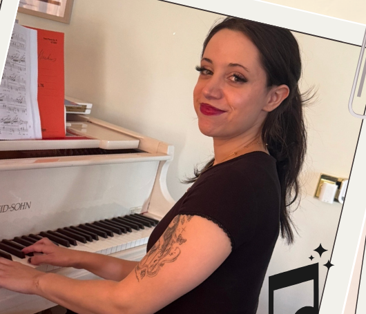 Holly playing the piano